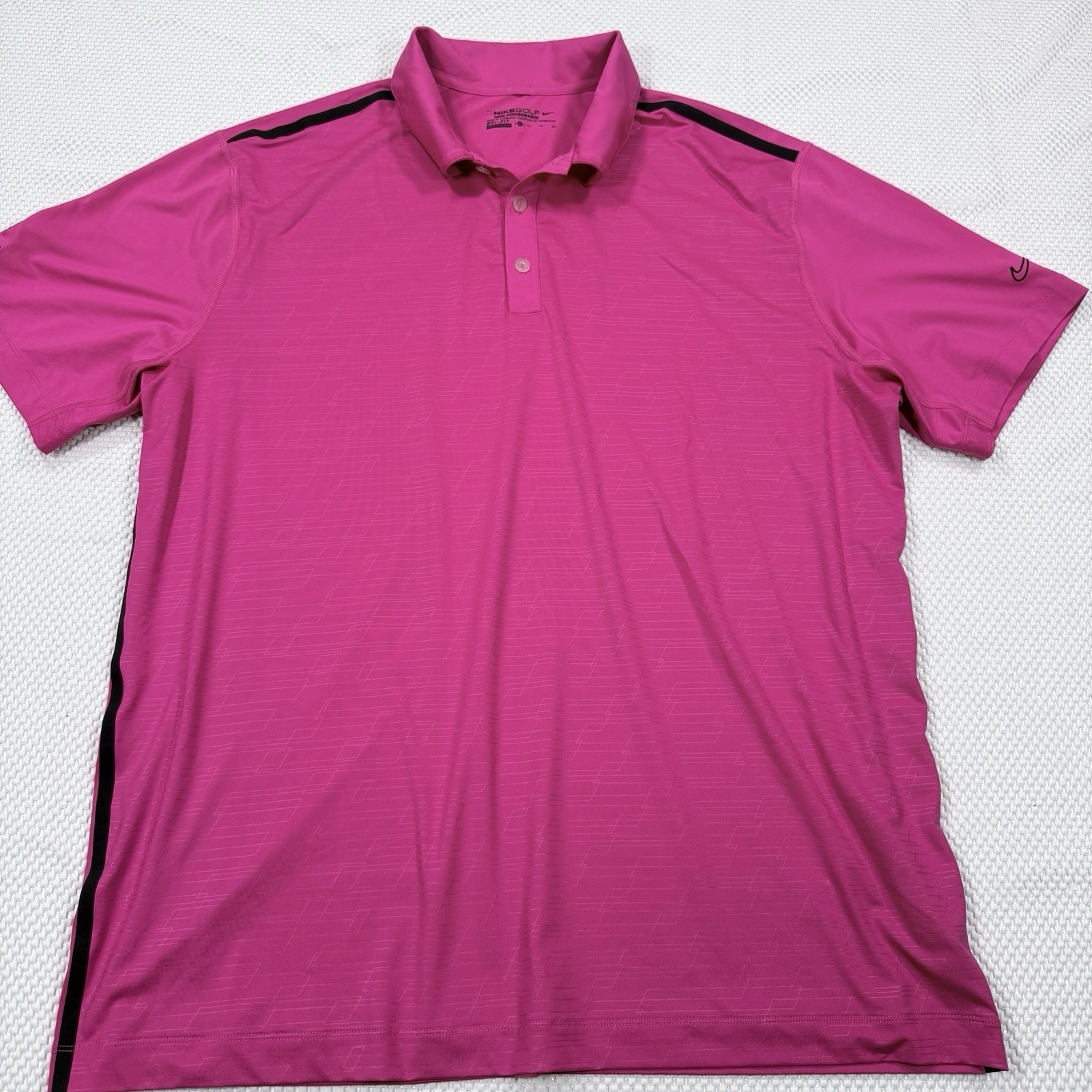 Nike Golf Tour Performance Dri-Fit Men's Xl Pink Polo Shirt Short Sleeve